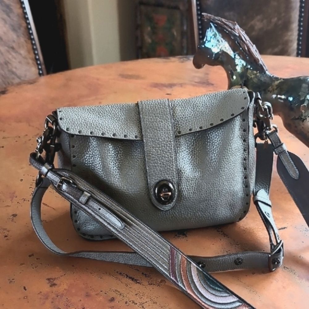 Coach 1941 Page 27 Crossbody Rivet Heather Gray/ ✴️Additional  Metallic Strap